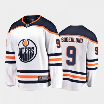 Edmonton Oilers #9 Tim Soderlund Away White 2021 Jersey