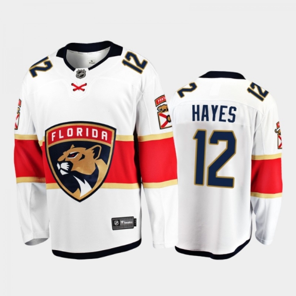 Panthers Jimmy Hayes #12 Away White Honor Broadway Jersey