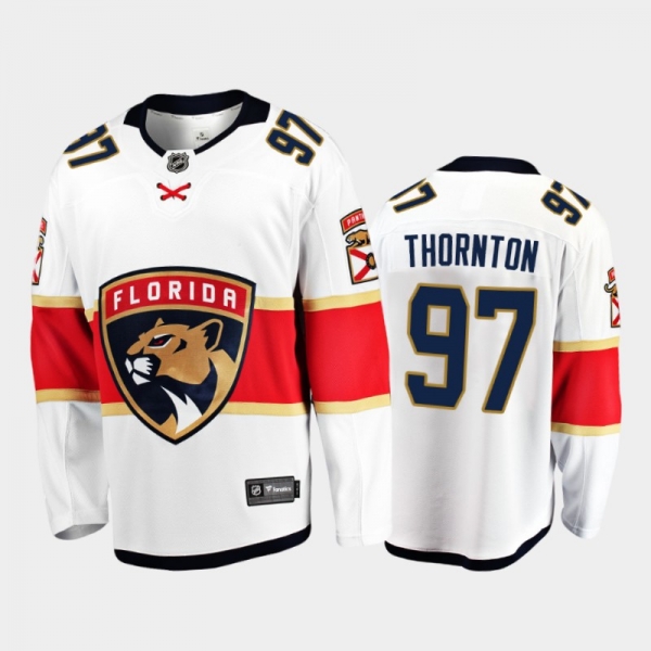 Florida Panthers #97 Joe Thornton Away White 2021 Jersey