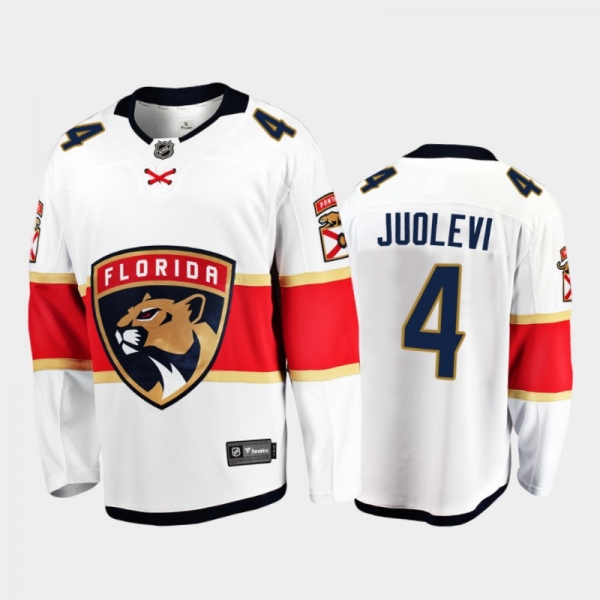 Panthers Olli Juolevi #4 Away 2021-22 White Player Jersey