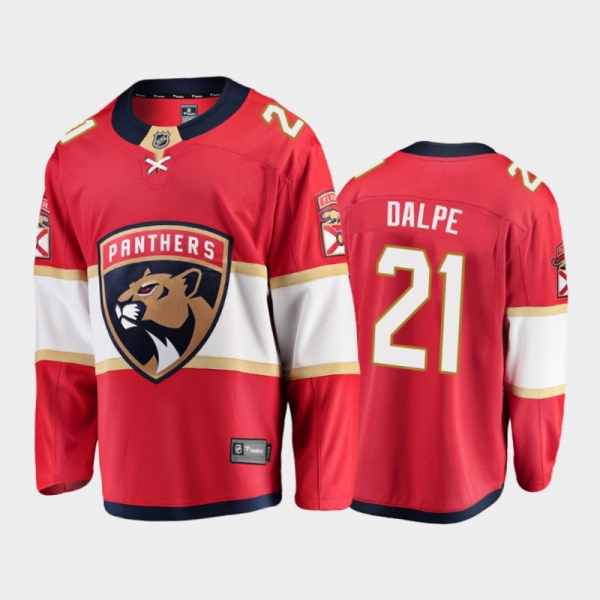 Florida Panthers #21 Zac Dalpe Home Red 2021-22 Player Jersey