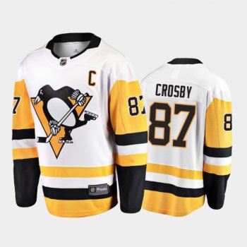 Penguins Sidney Crosby #87 Away 2021-22 White Player Jersey