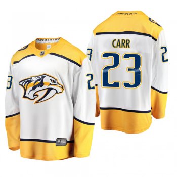 Nashville Predators Daniel Carr #23 Away Breakaway Player White Jersey