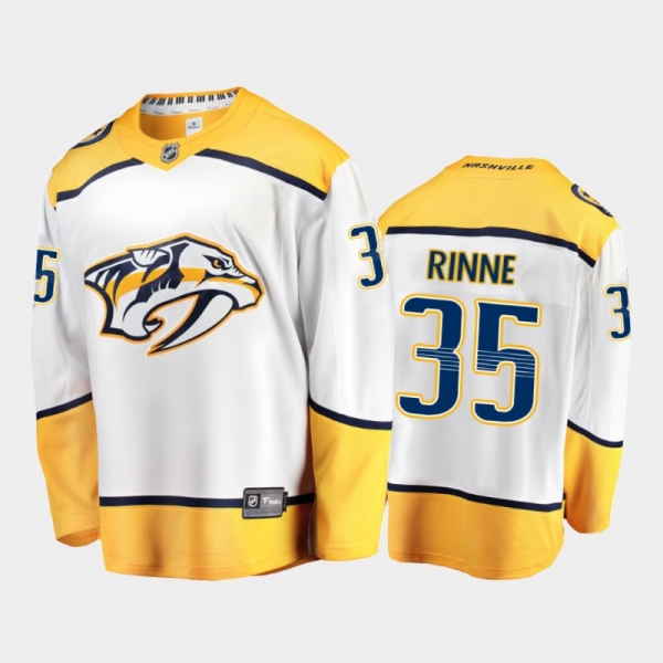 Predators Pekka Rinne #35 Retired Number White Away Jersey