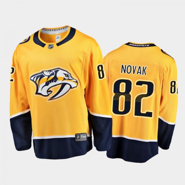 Predators Tommy Novak #82 Home 2021-22 Gold Player Jersey