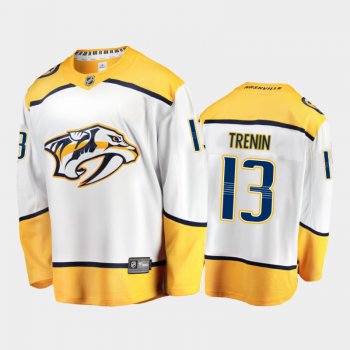 Nashville Predators Yakov Trenin #13 Away White 2020-21 Breakaway Player Jersey