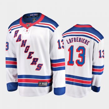 New York Rangers Alexis Lafreniere #13 Away White 2020-21 Breakaway Jersey