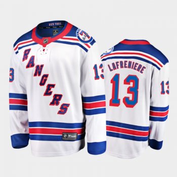 New York Rangers #13 Alexis Lafreniere Mr. Ranger 7 Memorial Patch White Honor Rod Gilbert Jersey