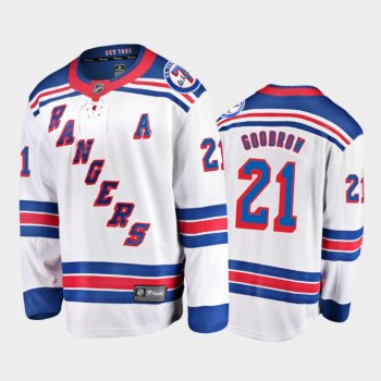 New York Rangers #21 Barclay Goodrow Mr. Ranger 7 Memorial Patch White Honor Rod Gilbert Jersey