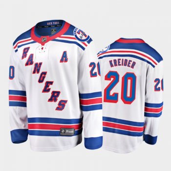 New York Rangers #20 Chris Kreider Mr. Ranger 7 Memorial Patch White Honor Rod Gilbert Jersey