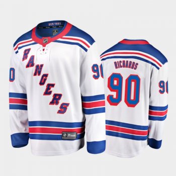 Men's New York Rangers Justin Richards #90 Away White 2021 Jersey