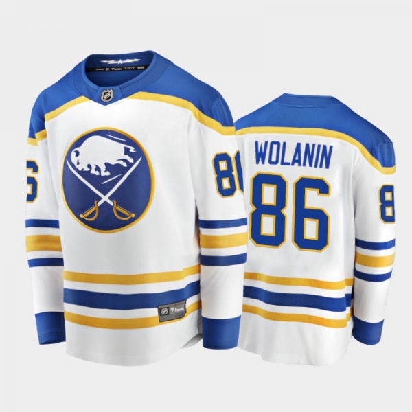 Sabres Christian Wolanin #86 Away 2021-22 White Player Jersey