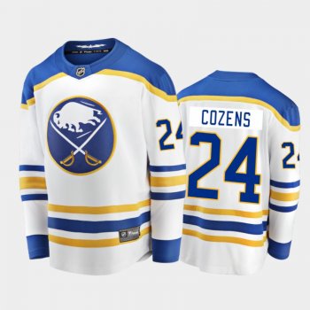 Men's Buffalo Sabres Dylan Cozens #24 Away White 2020-21 Breakaway Player Jersey