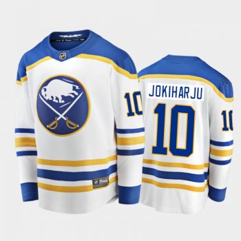 Buffalo Sabres Henri Jokiharju #10 Away White 2020-21 Breakaway Player Jersey