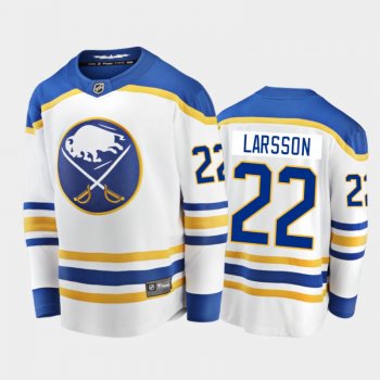 Buffalo Sabres Johan Larsson #22 Away White 2020-21 Breakaway Player Jersey