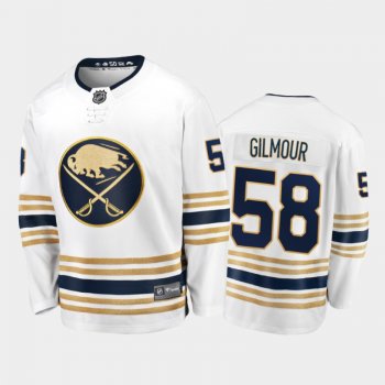 Sabres John Gilmour #58 50th Anniversary White 2019-20 Breakaway Player Golden Jersey