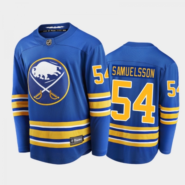 Men's Buffalo Sabres Mattias Samuelsson #54 Home Royal 2021 Jersey