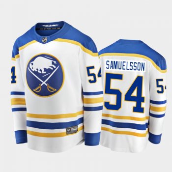 Men's Buffalo Sabres Mattias Samuelsson #54 Away White 2021 Jersey