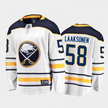 Buffalo Sabres Oskari Laaksonen #58 Away White Breakaway Player Jersey