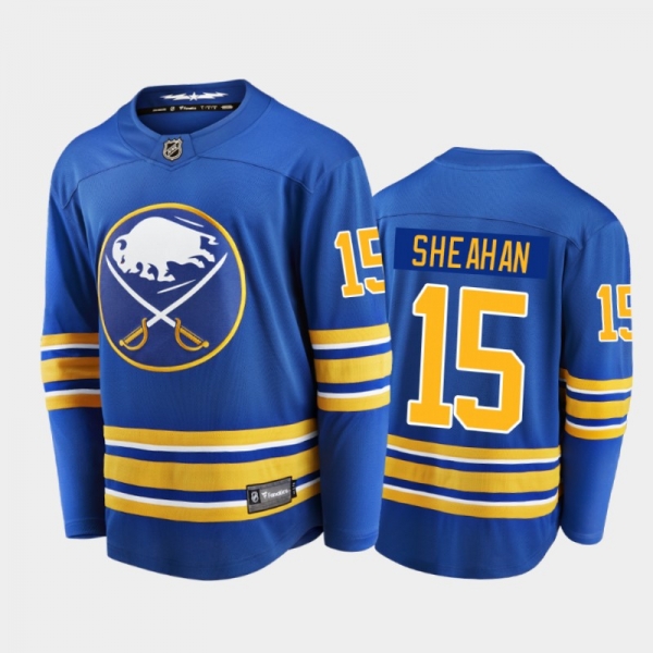 Men's Buffalo Sabres Riley Sheahan #15 Home Royal 2020-21 Breakaway Player Jersey