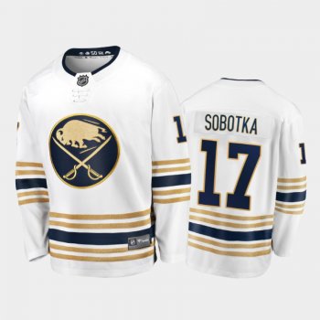 Sabres Vladimir Sobotka #17 50th Anniversary White 2019-20 Breakaway Player Golden Jersey