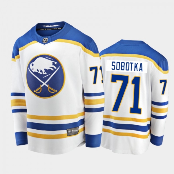 Buffalo Sabres Vladimir Sobotka #71 Away White 2020-21 Breakaway Player Jersey