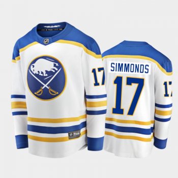 Buffalo Sabres Wayne Simmonds #17 Away White 2020-21 Breakaway Player Jersey