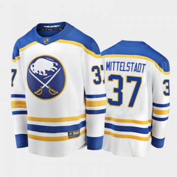 Casey Mittelstadt Buffalo Sabres Away White 2021-22 Player Jersey