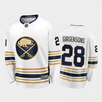 Sabres Zemgus Girgensons #28 50th Anniversary White 2019-20 Breakaway Player Golden Jersey