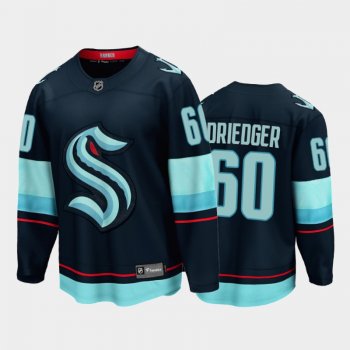 Seattle Kraken #60 Chris Driedger Home Navy 2021-22 32nd Club Jersey