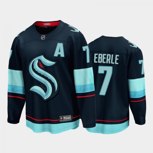 Seattle Kraken #7 Jordan Eberle Home Navy 2021-22 32nd Club Jersey