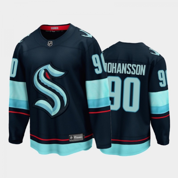 Seattle Kraken #90 Marcus Johansson Home Navy 2021-22 32nd Club Jersey