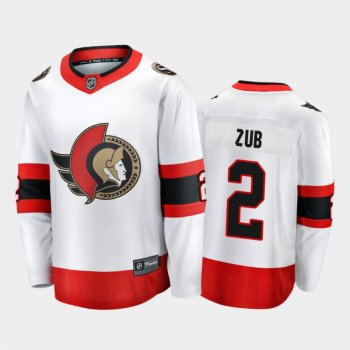 Men's Ottawa Senators Artem Zub #2 Away White 2020-21 Premier Jersey