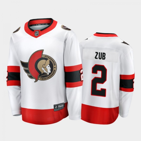 Men's Ottawa Senators Artem Zub #2 Away White 2020-21 Premier Jersey