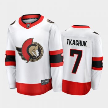 Ottawa Senators Brady Tkachuk #7 Away White 2020-21 Premier Jersey