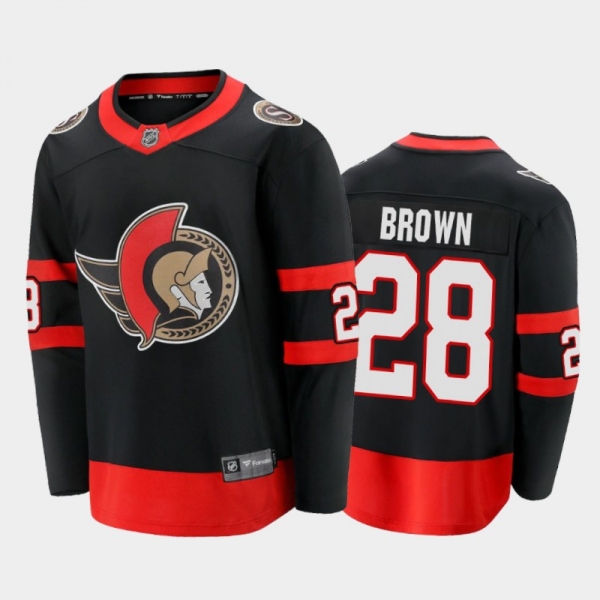 Ottawa Senators Connor Brown #28 Home Black 2020-21 Premier Jersey