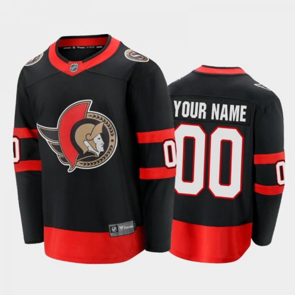 Ottawa Senators Custom #00 Home Black 2020-21 Premier Jersey