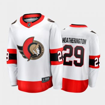 Senators Dillon Heatherington #29 Away 2021 White Player Jersey