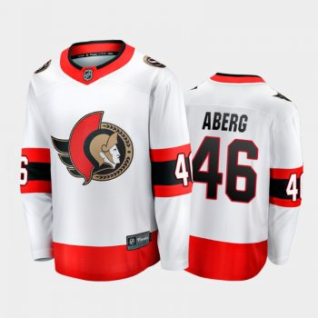 Senators Pontus Aberg #46 Away 2021 White Player Jersey