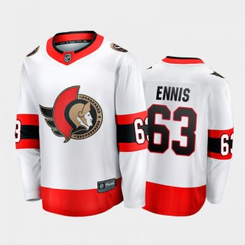 Senators Tyler Ennis #63 Away 2021-22 White Jersey