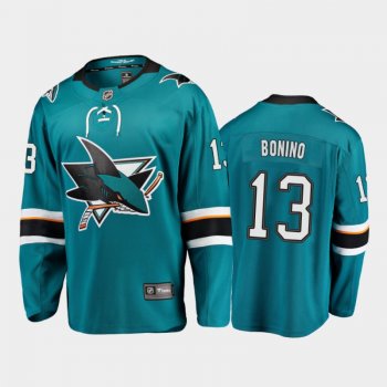 San Jose Sharks #13 Nick Bonino Home Teal 2021 Player Jersey