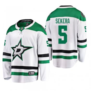 Dallas Stars Andrej Sekera #5 Away Breakaway Player White Jersey