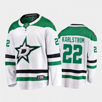 Dallas Stars Fredrik Karlstrom #22 Away White Breakaway Player Jersey