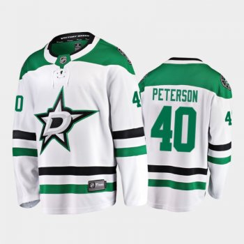 Stars Jacob Peterson #40 Away 2021-22 White Player Jersey