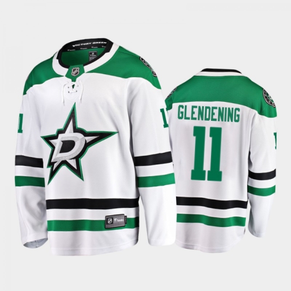 Dallas Stars #11 Luke Glendening Away White 2021 Player Jersey