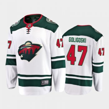 Minnesota Wild #47 Alex Goligoski Away White 2021 Player Jersey