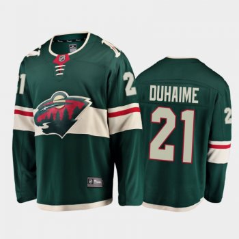 Wild Brandon Duhaime #21 Home 2021-22 Green Player Jersey