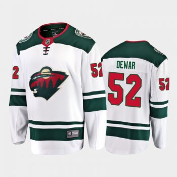 Minnesota Wild #52 Connor Dewar Away White 2021-22 Player Jersey