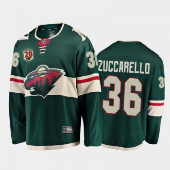 Men's Minnesota Wild Mats Zuccarello #36 20th Anniversary Black Home Jersey