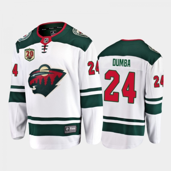 Men's Minnesota Wild Matt Dumba #24 20th Anniversary White Away Jersey